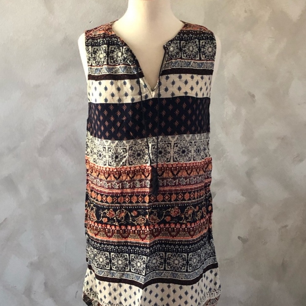 ❤️ Bohemian Sleeveless Patterned Top